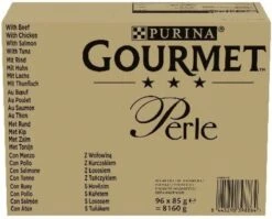 Purina One Gourmet Perle - Kattenvoer - Land En Zee - 96 X 85 Gram -Katten Benodigdheden Winkel 1200x969