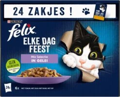 Felix Elke Dag Feest Mix Selectie In Gelei Kattenvoer Nat 4(24-pack) 11 Felix Elke Dag Feest Mix Selectie In Gelei Kattenvoer Nat 4(24-pack) -Katten Benodigdheden Winkel 1200x972