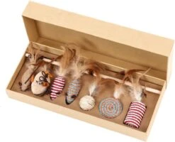 Kattenspeelgoed - Set Met 7 Kattenspeeltjes - Complete Set - Kattenhengel - Speelmuis -Katten Benodigdheden Winkel 1200x974 2