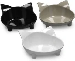 Navaris Voerbakjes Voor Katten - Set Van 3 Voer- En Waterbakken - Met Kattenkopjes Vorm - Antislip - Etensbakjes In Grijs, Wit En Zwart 13 Navaris Voerbakjes Voor Katten - Set Van 3 Voer- En Waterbakken - Met Kattenkopjes Vorm - Antislip - Etensbakjes In Grijs, Wit En Zwart -Katten Benodigdheden Winkel 1200x977 1