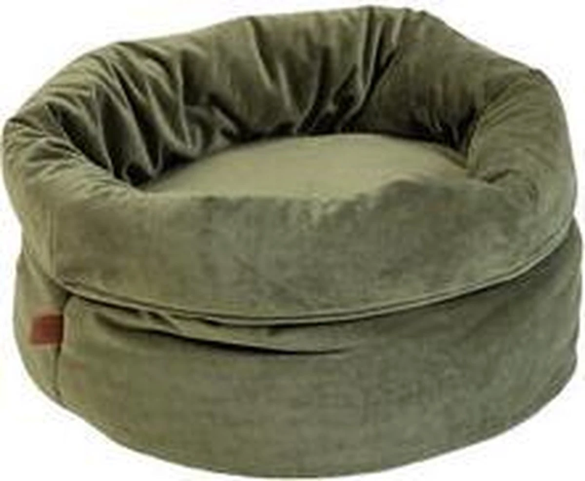 Designed By Lotte Fluco Kattenmand - Fluweel - Groen - 45x45x35 Cm 6 Designed By Lotte Fluco Kattenmand - Fluweel - Groen - 45x45x35 Cm - Afbeelding 4