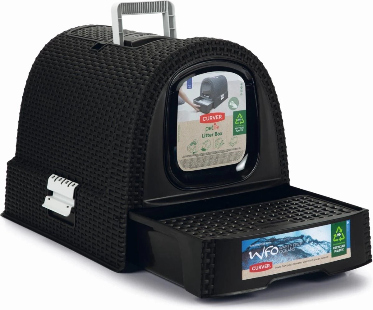 Curver Kattenbak - Antraciet - 51 X 38,5 X 39,5 Cm 4 Curver Kattenbak - Antraciet - 51 X 38,5 X 39,5 Cm - Afbeelding 2