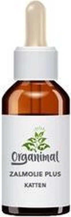 Organimal - Zalmolie Plus 50ml - Katten - O.a. Bij Allergieën En Ontstekingen & Vacht En Huid Problemen -Katten Benodigdheden Winkel 394x1200