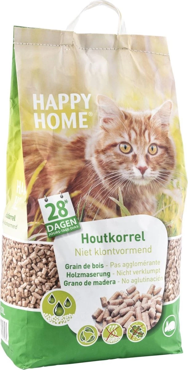 Happy Home Natural Wood - Kattenbakvulling - 20 L 3 Happy Home Natural Wood - Kattenbakvulling - 20 L