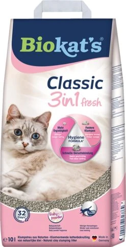 Biokat's Classic Fresh 3in1 Babypoeder - 10 L - Kattenbakvulling - Klontvormend - Babypoeder Geur 15 Biokat's Classic Fresh 3in1 Babypoeder - 10 L - Kattenbakvulling - Klontvormend - Babypoeder Geur -Katten Benodigdheden Winkel 615x1200 1