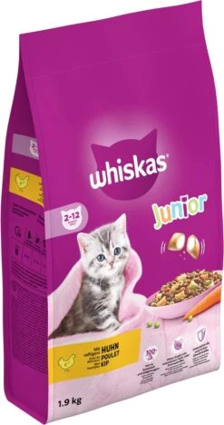 Whiskas Junior - Kattenbrokken - Kip - Zak 6 X 1,9 Kg -Katten Benodigdheden Winkel 633x1200