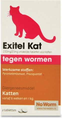 Exitel No Worm Ontwormingsmiddel - Kat 2 Tabl -Katten Benodigdheden Winkel 634x1200 5