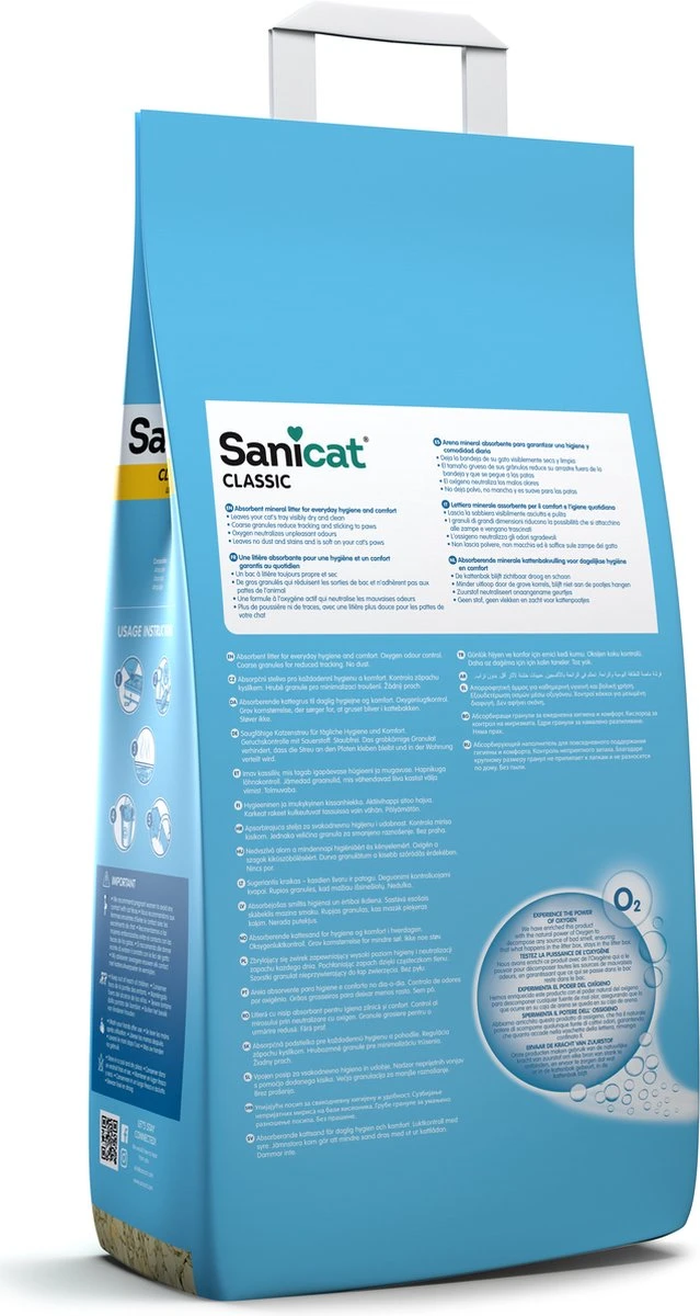 Sanicat Kattenbakvulling Clumping 16 Liter 4 Sanicat Kattenbakvulling Clumping 16 Liter - Afbeelding 2