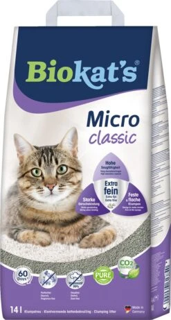 Biokat's Micro Classic - 14 L - Kattenbakvulling - Klontvormend - Zonder Geur -Katten Benodigdheden Winkel 643x1200 1