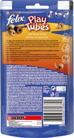 Felix PlayTubes - Kattensnacks - Kip & Lever - 8 X 50g 12 Felix PlayTubes - Kattensnacks - Kip & Lever - 8 X 50g -Katten Benodigdheden Winkel 646x1200 1