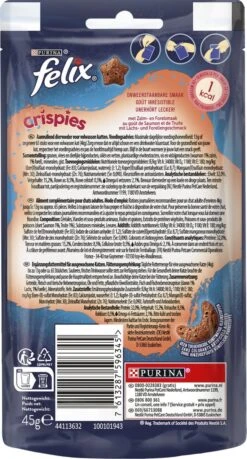 Felix Crispies - Kattensnacks Zalm & Forel - 8 X 45g -Katten Benodigdheden Winkel 646x1200 3