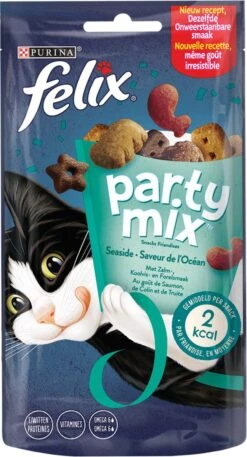 Felix Cat Snacks Party Mix - Kattensnacks Original En Seaside - 16 X 60g -Katten Benodigdheden Winkel 648x1200