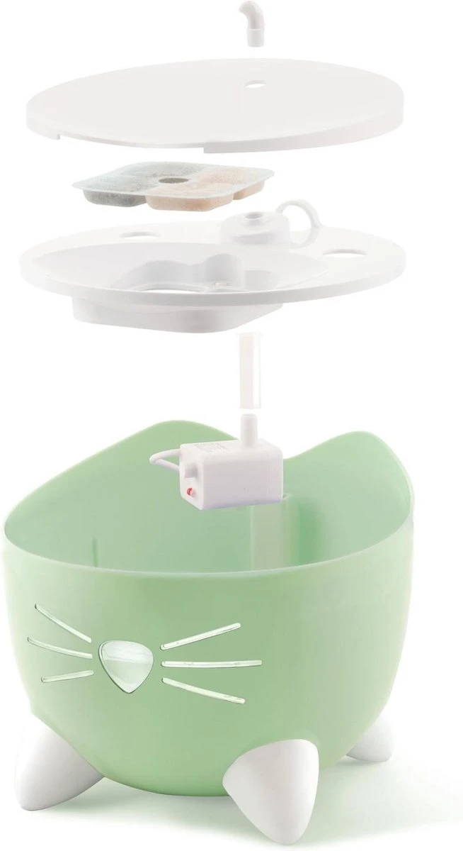 Catit Pixi Fountain - Kattendrinkbak - 20x20x16 Cm Groen 9 Catit Pixi Fountain - Kattendrinkbak - 20x20x16 Cm Groen - Afbeelding 7