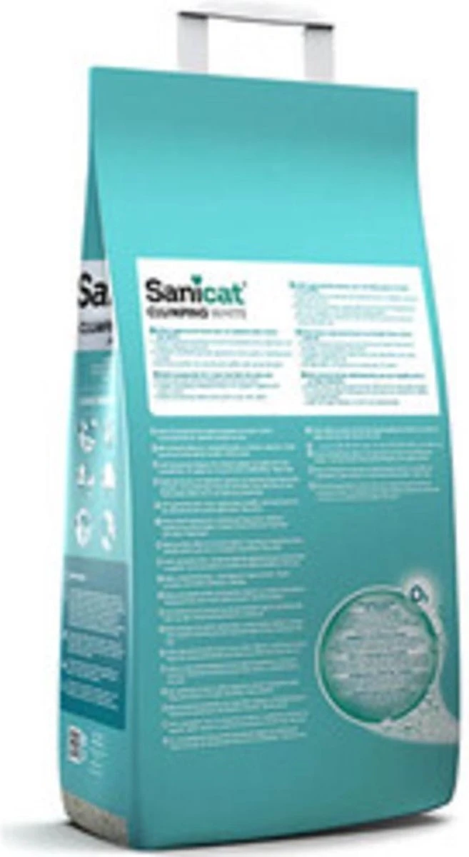 Sanicat Kattenbakvulling Clumping White Cotton Fresh 20 Liter 4 Sanicat Kattenbakvulling Clumping White Cotton Fresh 20 Liter - Afbeelding 2