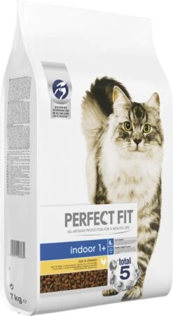 Perfect Fit Adult 1+ Indoor Voordeelzak Droge Brokjes - Katten Droogvoer - Kip - 7 Kg -Katten Benodigdheden Winkel 660x1200