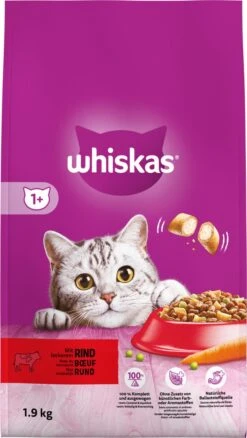 Whiskas Brokjes Adult Rund - Kattenvoer - 1 X 1,9 Kg -Katten Benodigdheden Winkel 676x1200