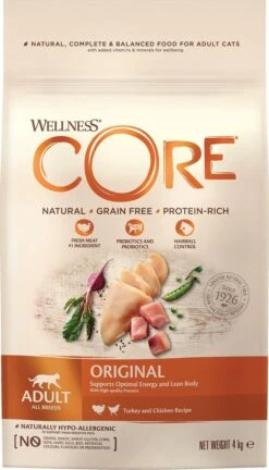 Wellness Core Kattenvoer Original Kalkoen - Kip 4 Kg -Katten Benodigdheden Winkel 686x1200 1