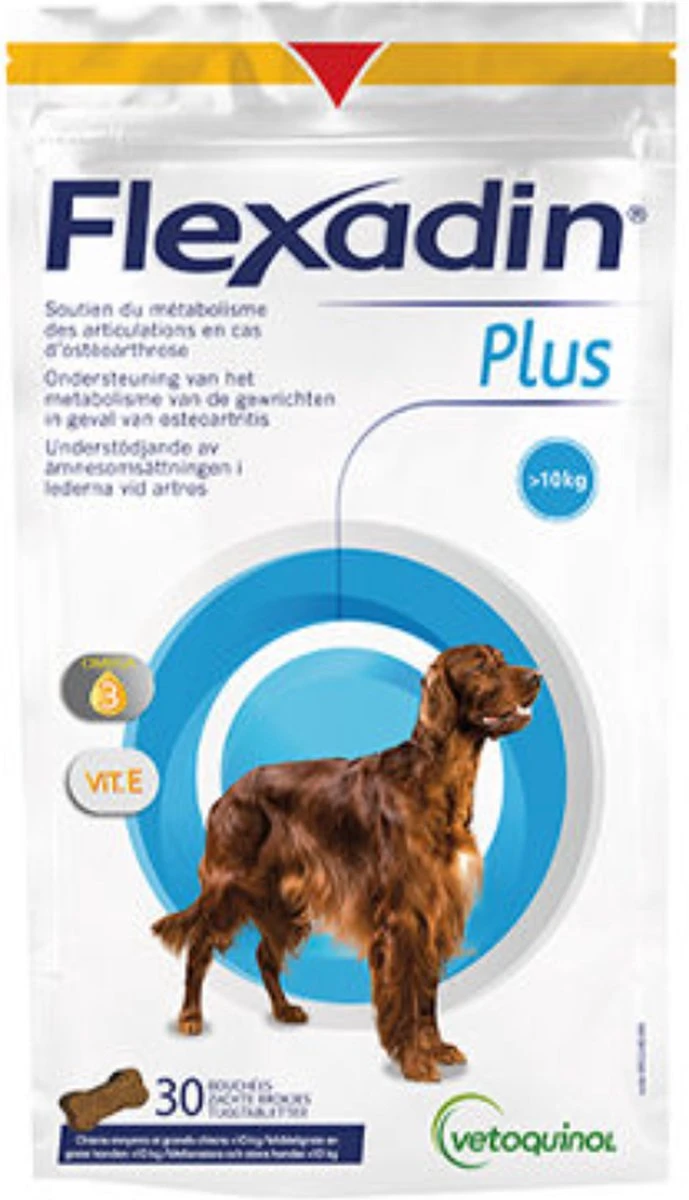 Flexadin Gewricht Supplement Flexadin Plus Maxi > 10 Kg - 90 Brokjes 3 Flexadin Gewricht Supplement Flexadin Plus Maxi > 10 Kg - 90 Brokjes