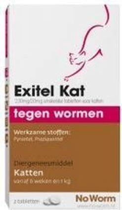 Exitel No Worm Ontwormingsmiddel - Kat 2 Tabl -Katten Benodigdheden Winkel 700x1200 2