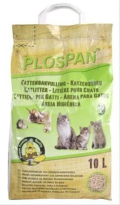Plospan Houtkorrel Kattenbakvulling - 10 Ltr -Katten Benodigdheden Winkel 705x1200 1