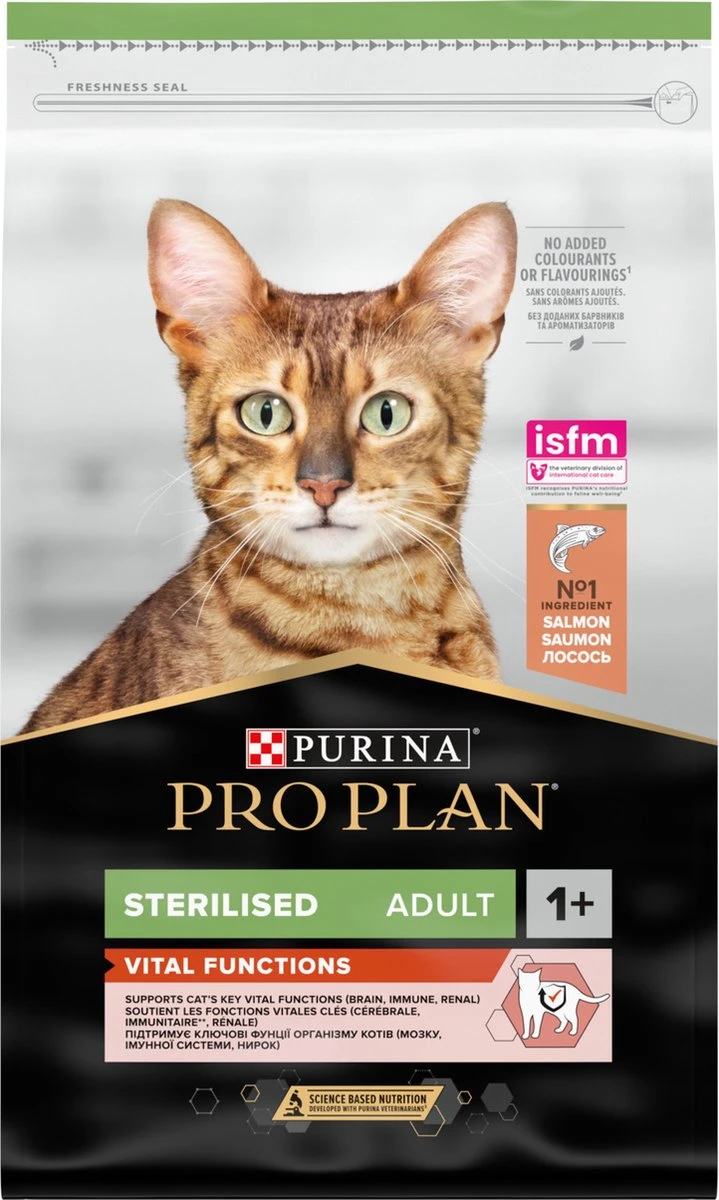 Pro Plan Sterilised Adult Vital Functions - Katten Droogvoer - Zalm - 10 Kg 6 Pro Plan Sterilised Adult Vital Functions - Katten Droogvoer - Zalm - 10 Kg - Afbeelding 4