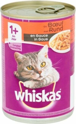Whiskas Natvoer - Adult - Rund - 12 X 400 Gr -Katten Benodigdheden Winkel 739x1200