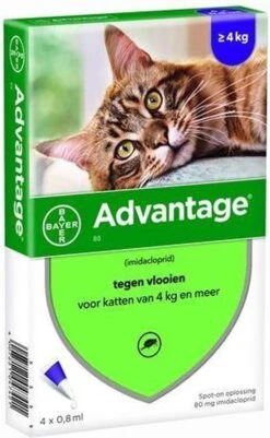 Bayer Advantage 40 Tegen Vlooien - <4kg - 4 X 0,4 Ml - Adult -Katten Benodigdheden Winkel 739x1200 3