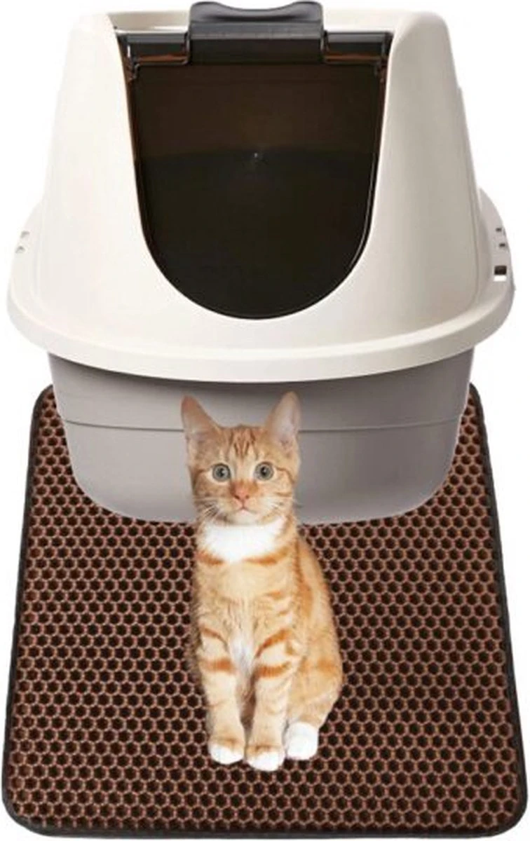 IGOODS - Kattenbakmat Met Filter - 45 X 60 - Waterdicht - Dubbele Laag - Bruin 9 IGOODS - Kattenbakmat Met Filter - 45 X 60 - Waterdicht - Dubbele Laag - Bruin - Afbeelding 7