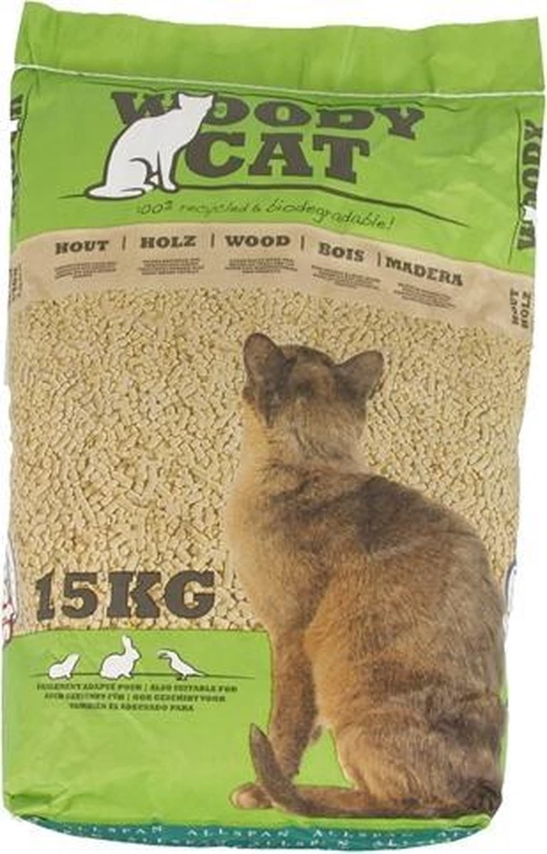 Woody Cat Houtkorrel 25 Liter 3 Woody Cat Houtkorrel 25 Liter