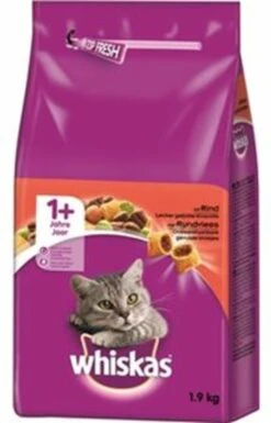 Whiskas Brokjes Adult Rund - Kattenvoer - 1 X 1,9 Kg -Katten Benodigdheden Winkel 769x1200