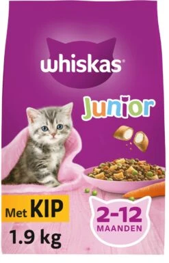 Whiskas Junior - Kattenbrokken - Kip - Zak 6 X 1,9 Kg -Katten Benodigdheden Winkel 770x1200 3