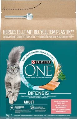 Purina ONE Adult - Kattenvoer Zalm & Volkoren Granen - 3kg -Katten Benodigdheden Winkel 776x1200 1