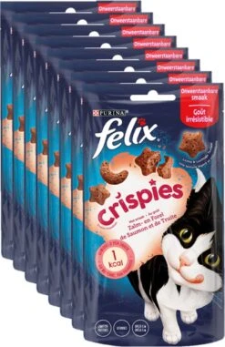 Felix Crispies - Kattensnacks Zalm & Forel - 8 X 45g -Katten Benodigdheden Winkel 778x1200 2