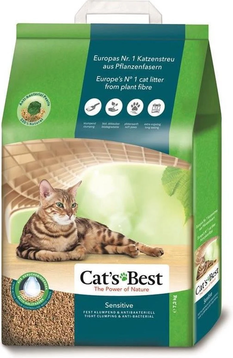 Cat's Best Sensitive - Kattenbakvulling - 20 L 10 Cat's Best Sensitive - Kattenbakvulling - 20 L - Afbeelding 8