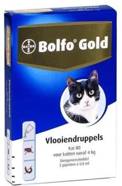 Bayer Bolfo Gold 80 Anti Vlooienmiddel - Kat - > 4 Kg - 4 Pipetten -Katten Benodigdheden Winkel 785x1200 3