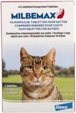Milbemax Kat Ontwormingsmiddel 2 Tabletten -Katten Benodigdheden Winkel 805x1200 5