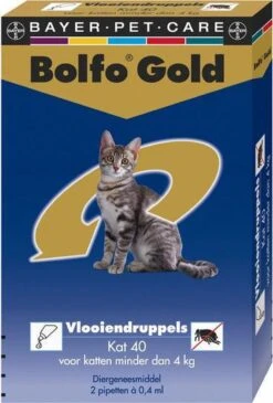 Bayer Bolfo Gold 40 Anti Vlooienmiddel - Kat - 0 Tot 4 Kg - 4 Pipetten 28 Bayer Bolfo Gold 40 Anti Vlooienmiddel - Kat - 0 Tot 4 Kg - 4 Pipetten -Katten Benodigdheden Winkel 811x1200