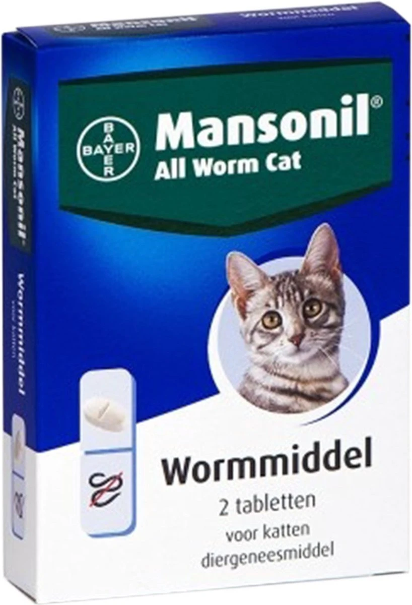 Mansonil All Worm Cat Ontworming - Kat - 4 Tabletten 7 Mansonil All Worm Cat Ontworming - Kat - 4 Tabletten - Afbeelding 6