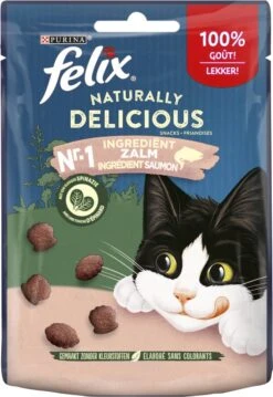 Felix Naturally Delicious Zalm & Spinazie - Kattensnacks - 8 X 50g -Katten Benodigdheden Winkel 826x1200 2