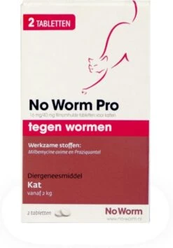 Exil No Worm Pro - Kat - 2 Tabletten -Katten Benodigdheden Winkel 837x1200