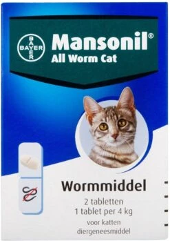 Mansonil All Worm Cat Ontworming - Kat - 4 Tabletten 19 Mansonil All Worm Cat Ontworming - Kat - 4 Tabletten -Katten Benodigdheden Winkel 850x1200 2