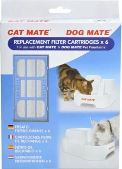 CAT MATE Drinkfontein Filterpatronen Multi Pack - 6 St. -Katten Benodigdheden Winkel 871x1200