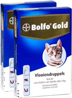 Bayer Bolfo Gold 40 Anti Vlooienmiddel - Kat - 0 Tot 4 Kg - 4 Pipetten 29 Bayer Bolfo Gold 40 Anti Vlooienmiddel - Kat - 0 Tot 4 Kg - 4 Pipetten -Katten Benodigdheden Winkel 875x1200 2
