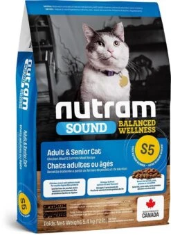 Nutram Kattenvoer Adult & Senior S5 5,4 Kg - Kat 7 Nutram Kattenvoer Adult & Senior S5 5,4 Kg - Kat -Katten Benodigdheden Winkel 878x1200