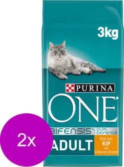 Purina One Adult Kip&Granen - Kattenvoer - 2 X 3 Kg -Katten Benodigdheden Winkel 893x1200 3