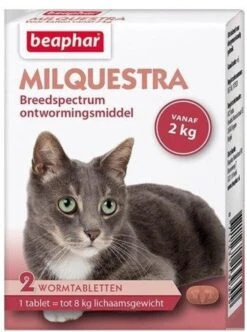 Beaphar Milquestra Ontworming Tabletten Kat 2 - 12 Kg 4 Tabletten -Katten Benodigdheden Winkel 894x1200 8