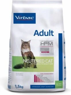Virbac HPM Veterinary Adult Neutered Cat - Kattenvoer - 3 Kg -Katten Benodigdheden Winkel 897x1200 2