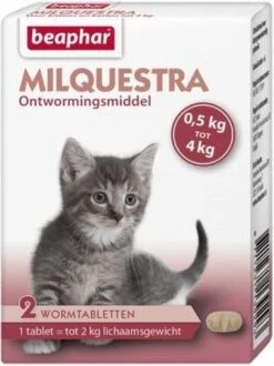 Beaphar Milquestra Ontworming Tabletten Kat 2 - 12 Kg 4 Tabletten -Katten Benodigdheden Winkel 898x1200 6