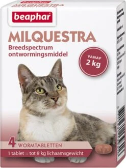 Beaphar Milquestra Ontworming Tabletten Kat 2 - 12 Kg 4 Tabletten -Katten Benodigdheden Winkel 898x1200 7