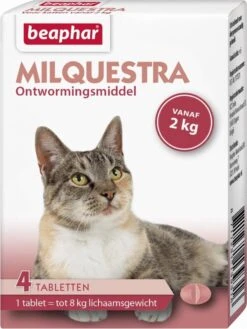 Beaphar Milquestra Ontworming Tabletten Kat 2 - 12 Kg 4 Tabletten -Katten Benodigdheden Winkel 900x1200 58